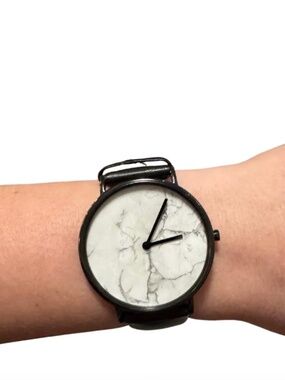 The Horse Leather Bracelet Marble Face Watch *accepting offers